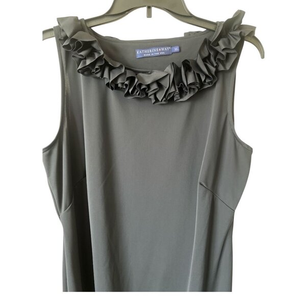 Katherine Way Black Ruffled Neck Sleeveless Performance Activewear Dress XL - Picture 4 of 8